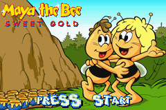 Maya the Bee: Sweet Gold title screen for GameBoy Advance